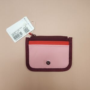 Lululemon True Identity Card Case Wine Berry / Hot Heat / Pink Tide NWT